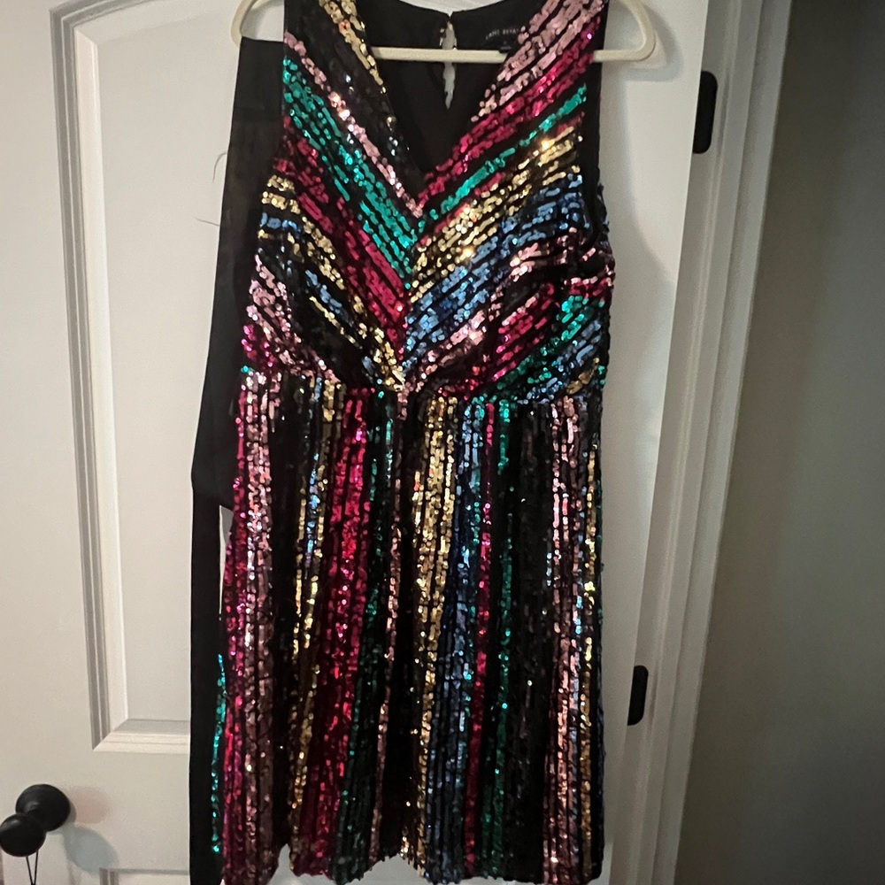 Multicolor Sequin Sleeveless Dress